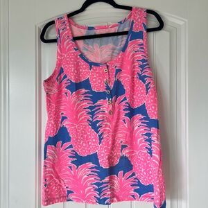 Lilly Pulitzer Pink Pineapple Size Large tank top